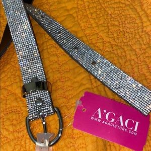 a'gaci Accessories - Bling Belt: Silver a'gaci Accessories - Bling Belt: Silver